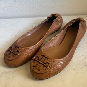 Tory Burch Brown Leather Flats